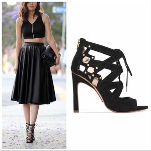 NEW DV Dolce Vita Suede Lace Up Safia Heel Sz 6